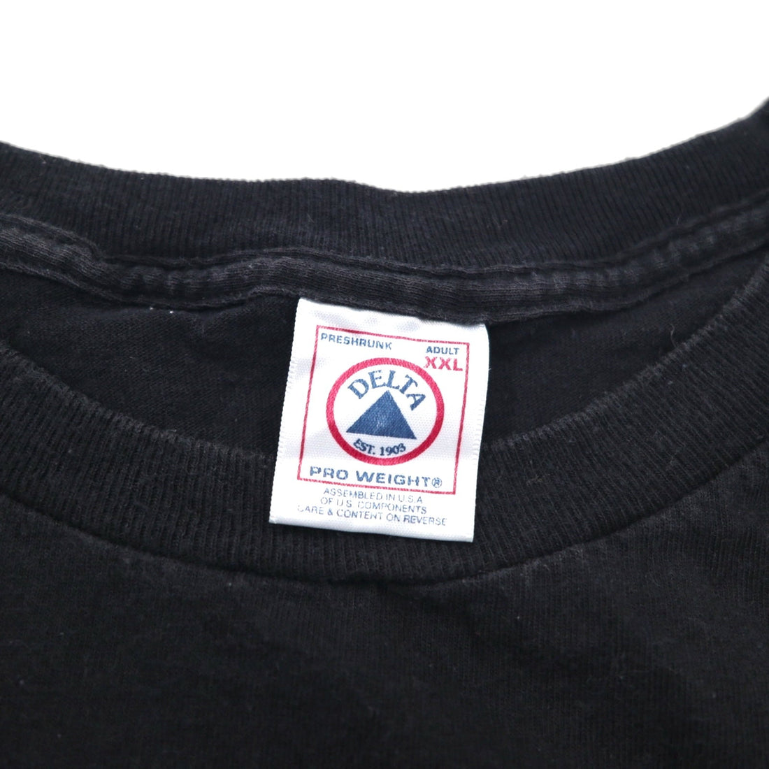 HARLEY DAVIDSON USA製 DELTA ボディ ファイヤーパターン Tシャツ 2XL ブラック ロゴプリント PRO WEIGHT
