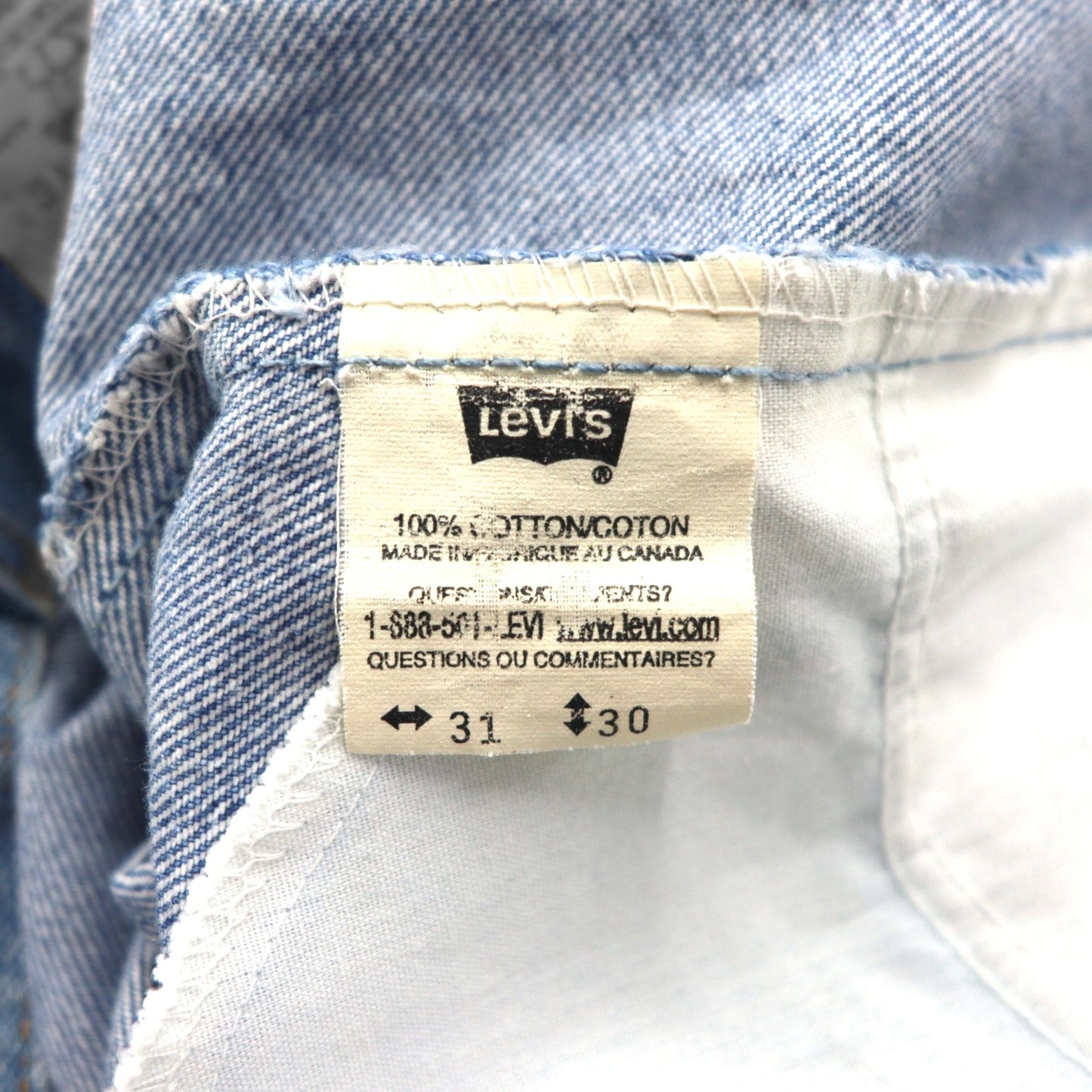 Levi's 90s Made in Canada Denim Jeans, Size M, Indigo, 619, Orange Tab, Zipper Fly
