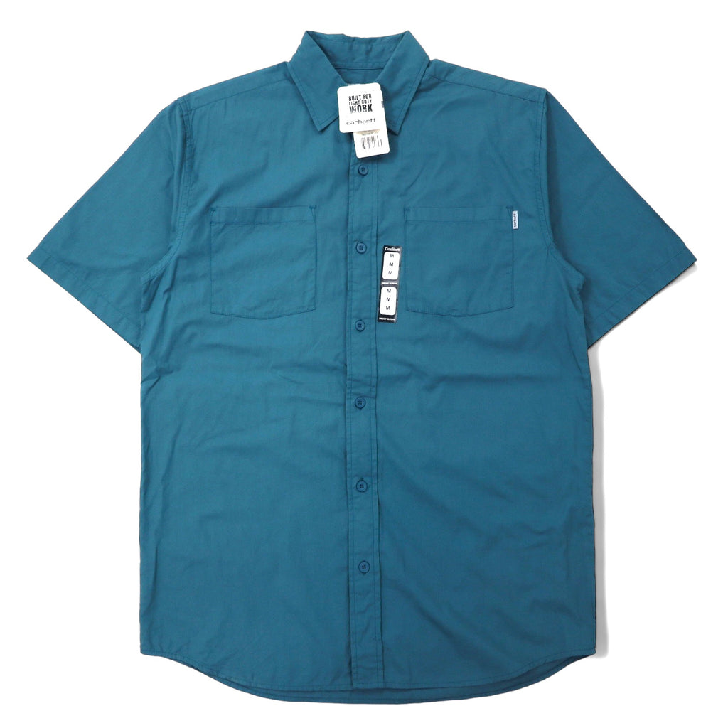 日本然リトテ-古着オンライン-carhartt WIP 半袖 ワークシャツ M グリーン コットン Short Sleeve Lightweight Woven Shirt S268 未使用品-carhartt WIP Short Sleeve Work Shirt M Green Cotton Short Sleeve Lightweight Woven Shirt S268 Unused