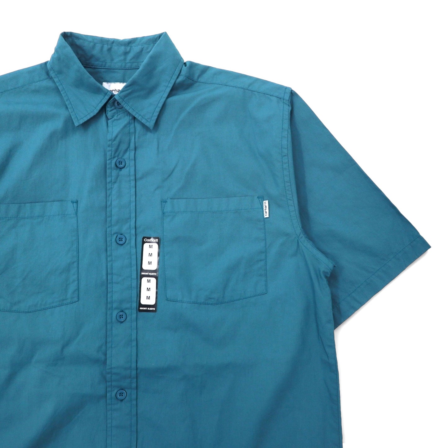 carhartt WIP 半袖 ワークシャツ M グリーン コットン Short Sleeve Lightweight Woven Shirt S268 未使用品