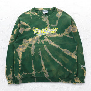 Lee 90年代 Pathway SKATEBOARDS スウェット XL グリーン タイダイ PREMIUM COTTON メキシコ製