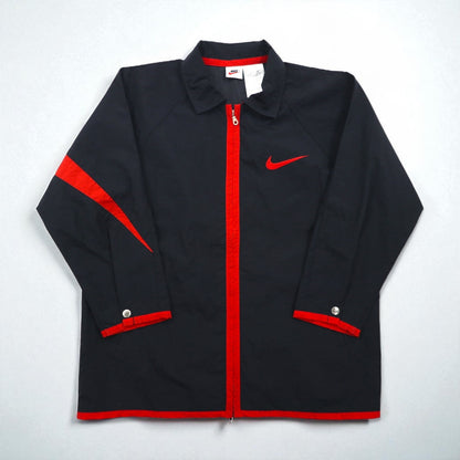 NIKE 90年代 銀タグ ナイロンジャケット ジャージ M ブラック ビッグスウォッシュ