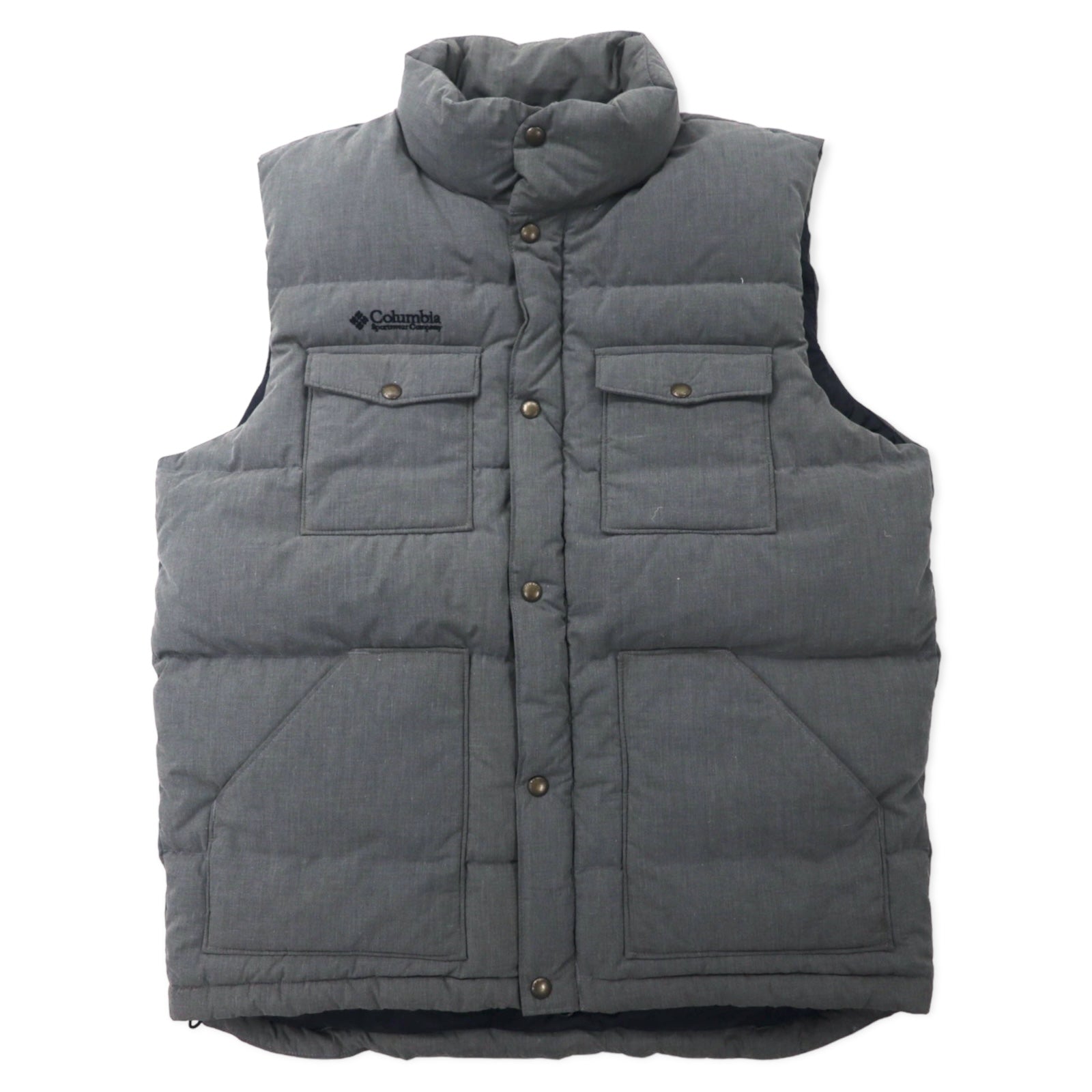 COLUMBIA Deep Canyon Vest Puffer Best M Gray Polyester Cotton
