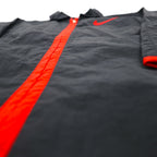 NIKE 90s Silver Tag Nylon Jacket Jersey Size M Black with Big Swoosh