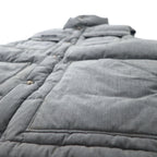 Columbia Deep Canyon Vest Down Vest M Gray Polyester Cotton Heather Ridge Cross Durable Water Repellent Teflon Treatment PM1053