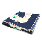 BVLGARI Italian Silk Scarf Navy All-over Print by Davide Pizzigoni