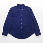 CHAPS Button-down Shirt L Navy elbow patch chest pocket one-point logo embroidery
