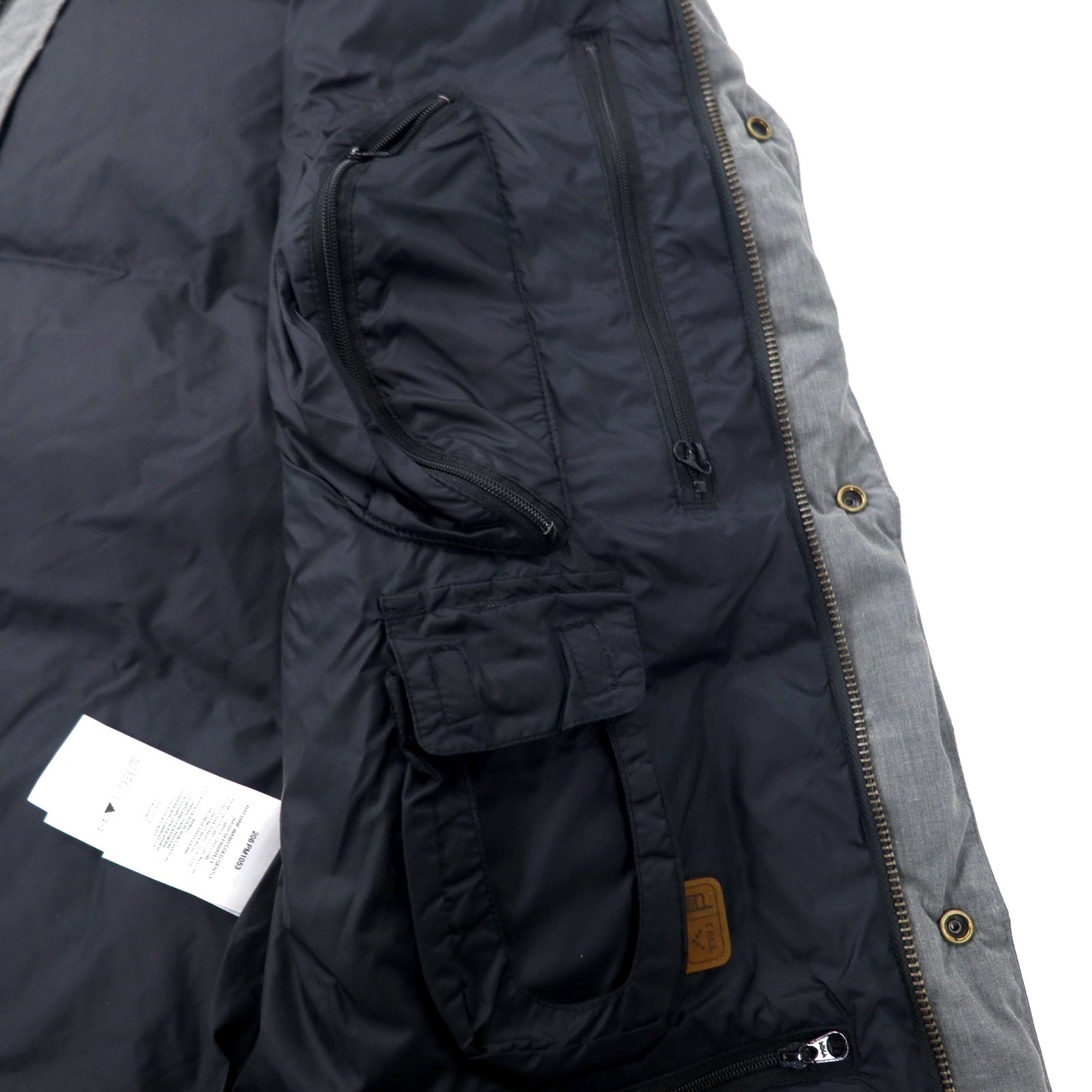 Columbia Deep Canyon Vest Down Vest M Gray Polyester Cotton Heather Ridge Cross Durable Water Repellent Teflon Treatment PM1053