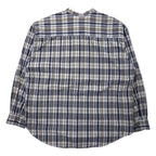 Levi's 90s Band Collar Shirt, XL, Beige, Navy, Check, Cotton
