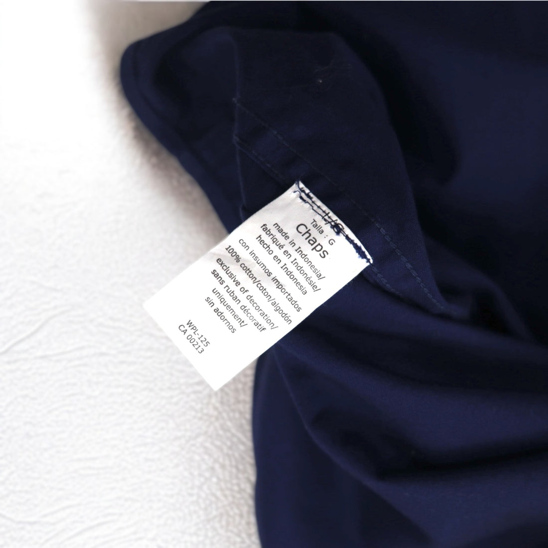 CHAPS Button-down Shirt L Navy elbow patch chest pocket one-point logo embroidery
