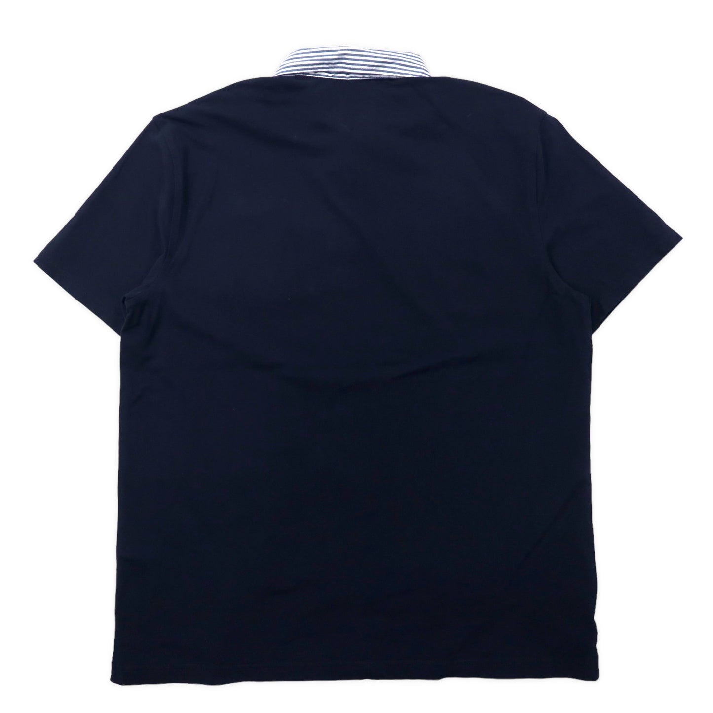 TOMMY HILFIGER ボタンダウン ポロシャツ XL ネイビー コットン CUSTOM FIT COUPE MESURE エンブレムロゴ刺繍 ビッグサイズ