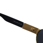 FENDI Oval Sunglasses, Black Metal, SL7066 201N, FF Logo, Made in Italy