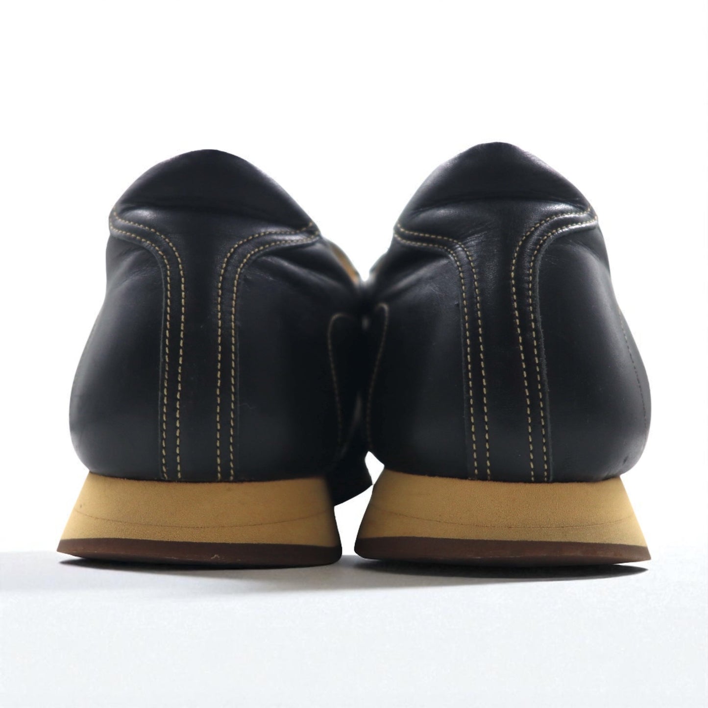 BURBERRY カーフレザー ローカットスニーカー 26.5cm ブラック BU1340