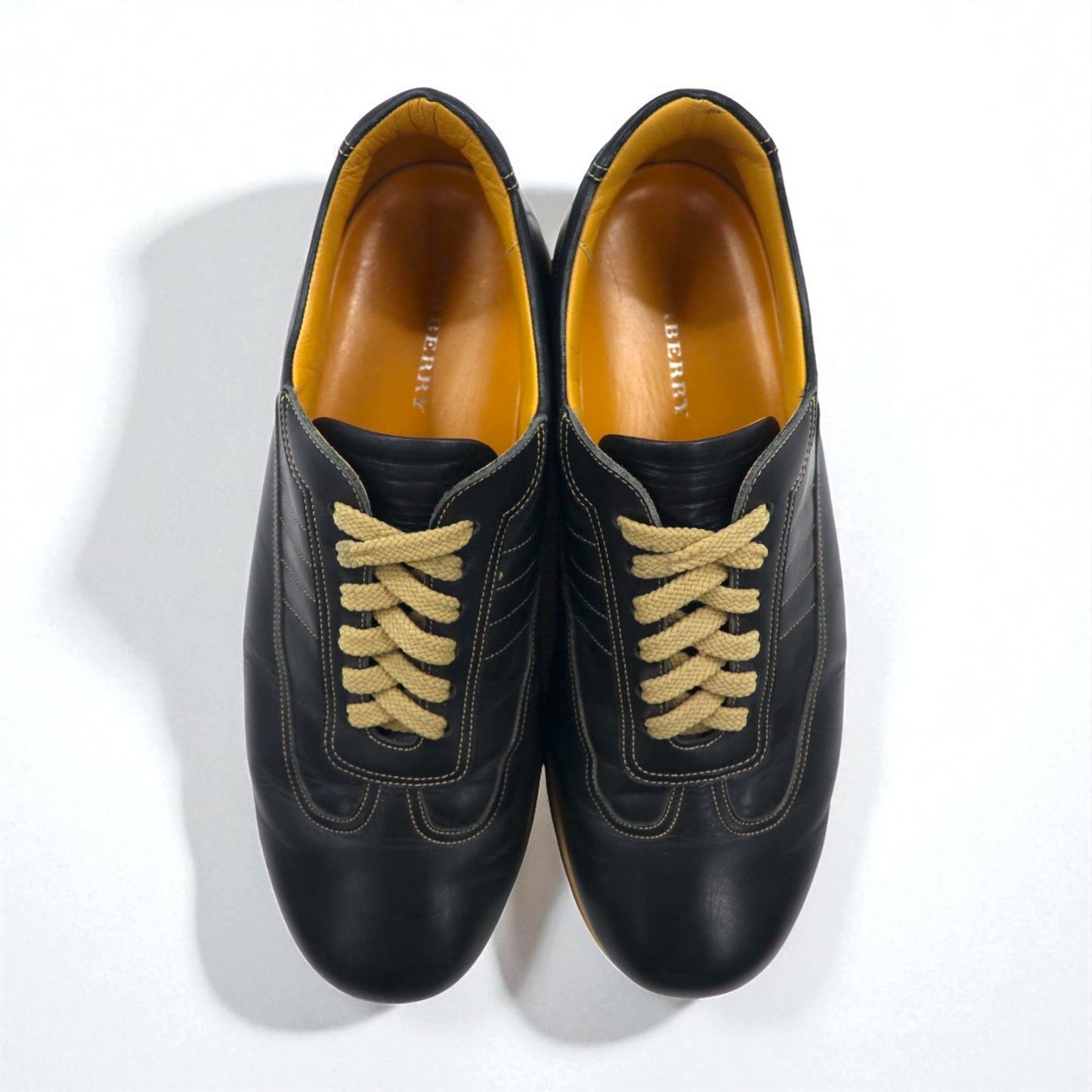 BURBERRY カーフレザー ローカットスニーカー 26.5cm ブラック BU1340