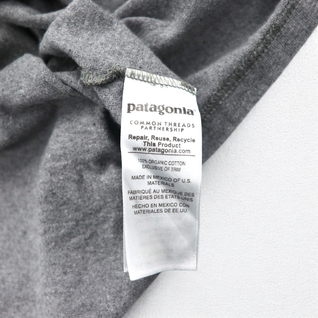 Patagonia P-6 Logo Cotton T-Shirt 2XL Grey Back Print 38906