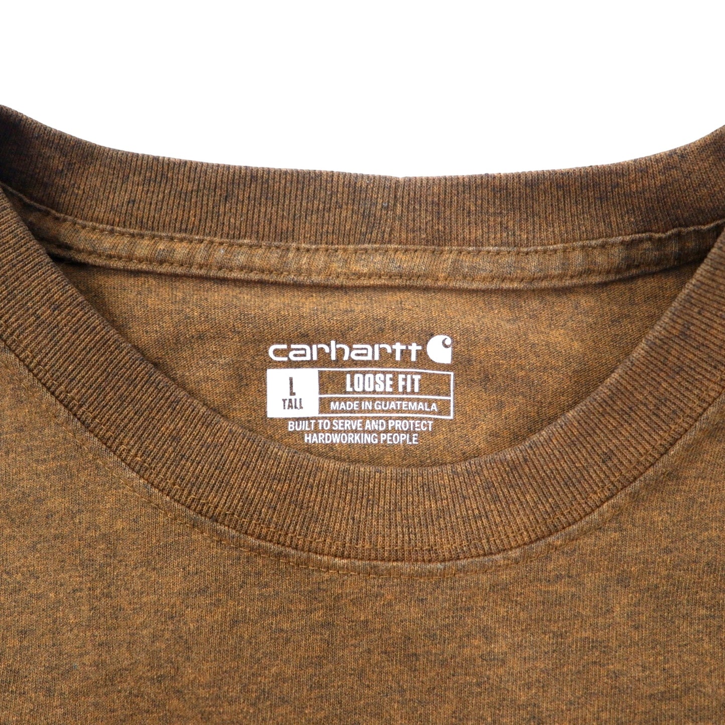 carhartt ルーズフィット Tシャツ ポケT L ブラウン コットン LOOSE FIT