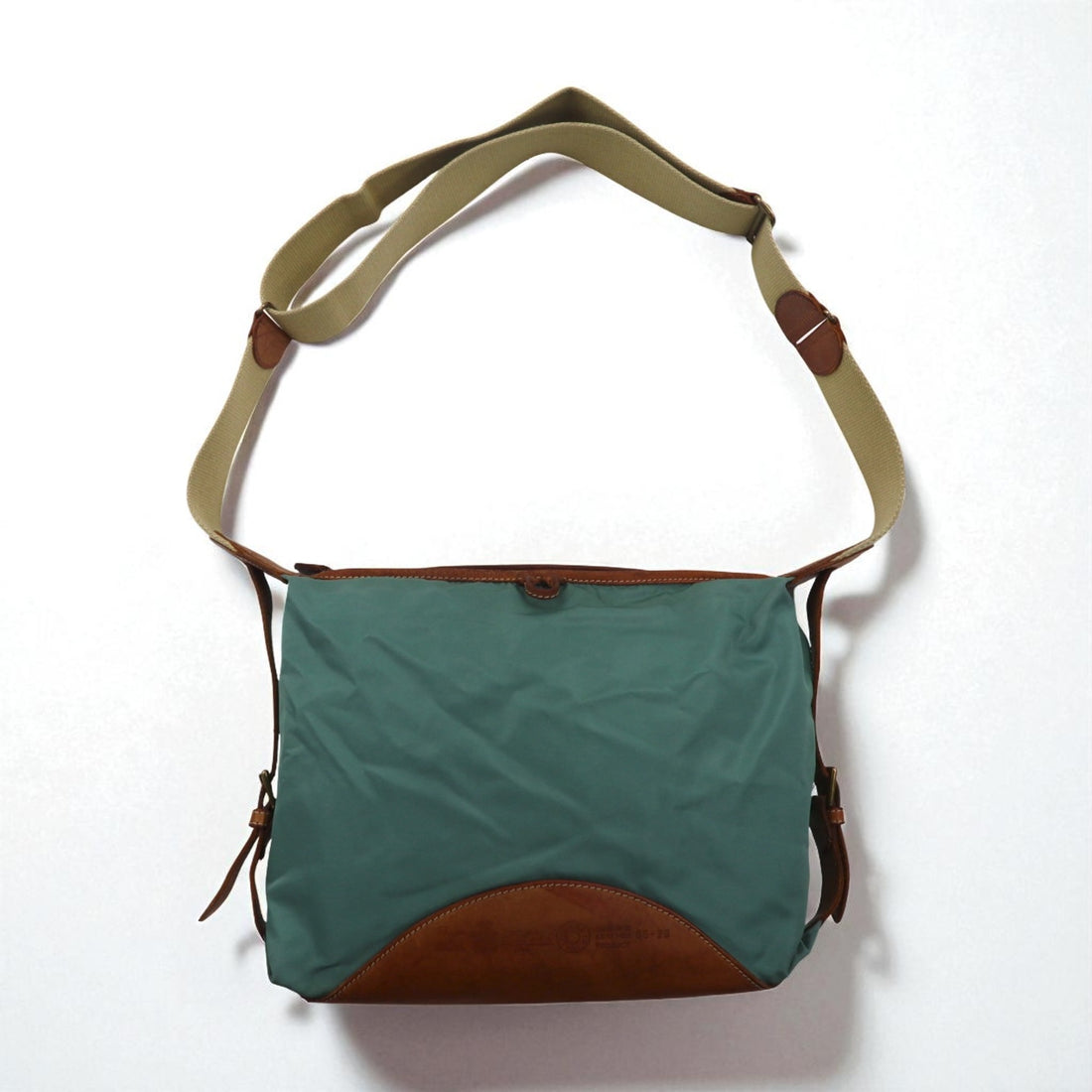 Felisi Leather and Nylon Shoulder Bag, Blue, 05-28, Made in Italy