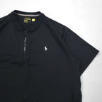 POLO RALPH LAUREN パフォーマンス ドライフィット シャツ L ブラック ハーフジップ サイドポケット