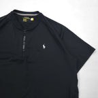 POLO RALPH LAUREN パフォーマンス ドライフィット シャツ L ブラック ハーフジップ サイドポケット