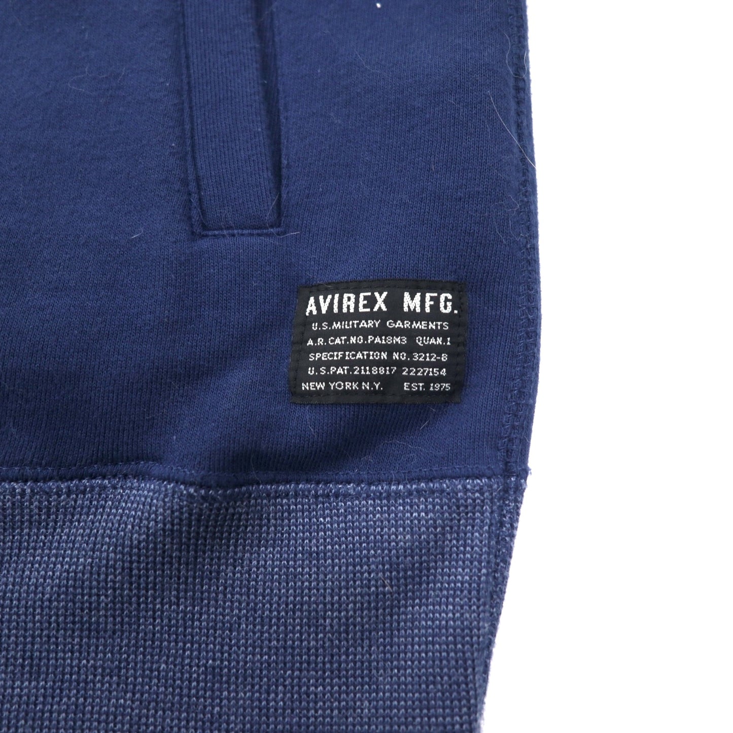 AVIREX コープス スタンドジップ ジャケット スウェット M ネイビー コットン バックロゴプリント CORPS STAND ZIP JACKET 6153527