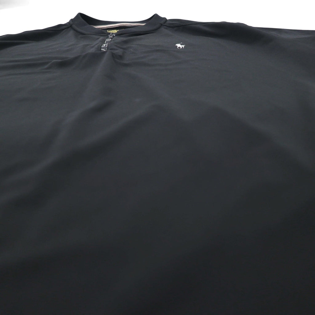 POLO RALPH LAUREN パフォーマンス ドライフィット シャツ L ブラック ハーフジップ サイドポケット