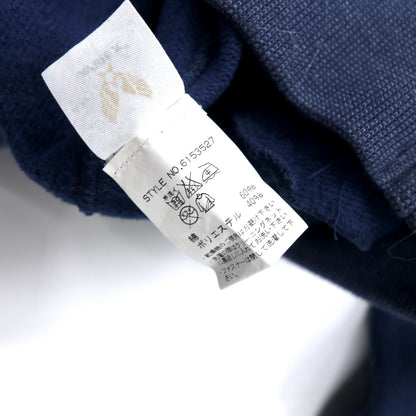 AVIREX コープス スタンドジップ ジャケット スウェット M ネイビー コットン バックロゴプリント CORPS STAND ZIP JACKET 6153527