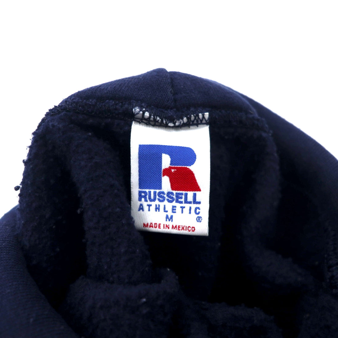 RUSSELL ATHLETIC 90's College Pullover Parka M Navy Cotton CLARION UNIVERSITY Made in Mexico