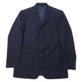 日本然リトテ-古着オンライン-BURBERRY USA製 3B テーラードジャケット 43 ネイビー ウール Hallo KANSAS CITY-BURBERRY USA Made 3B Tailored Jacket 43 Navy Wool Hallo KANSAS CITY