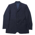 日本然リトテ-古着オンライン-BURBERRY USA製 3B テーラードジャケット 43 ネイビー ウール Hallo KANSAS CITY-BURBERRY USA Made 3B Tailored Jacket 43 Navy Wool Hallo KANSAS CITY