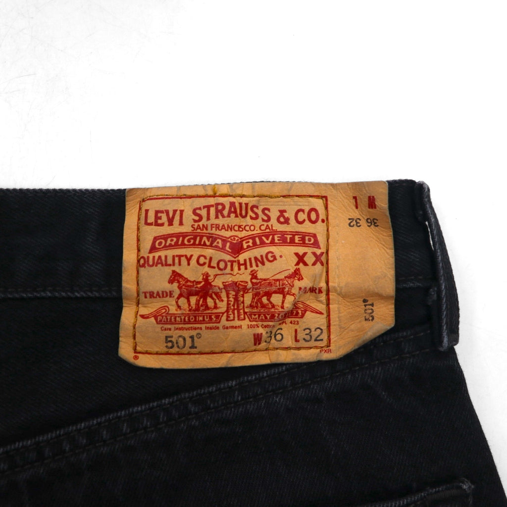 Levi's 00s 501 Black Denim Jeans, Size L, Straight Fit, 0660