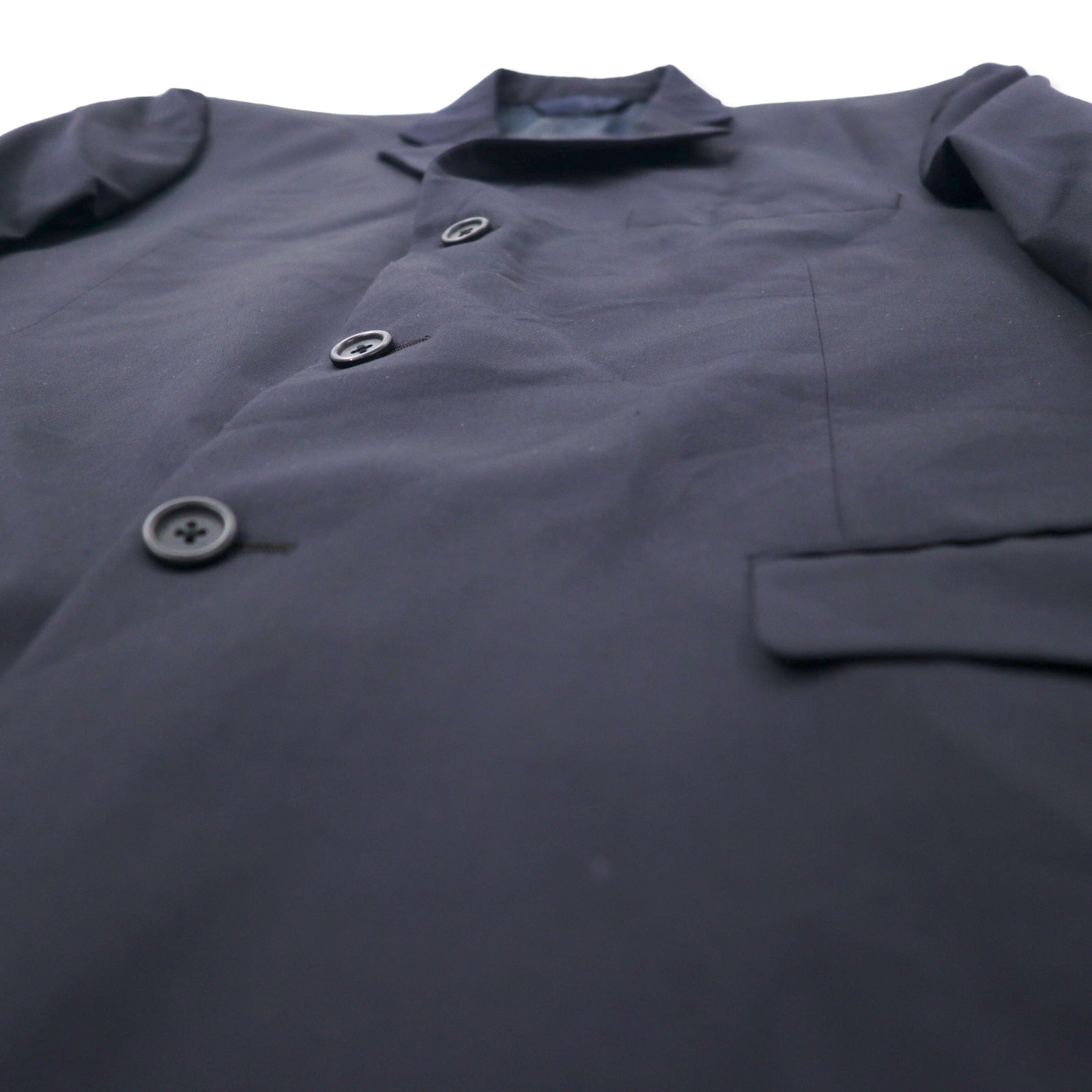 BURBERRY USA製 3B テーラードジャケット 43 ネイビー ウール Hallo KANSAS CITY