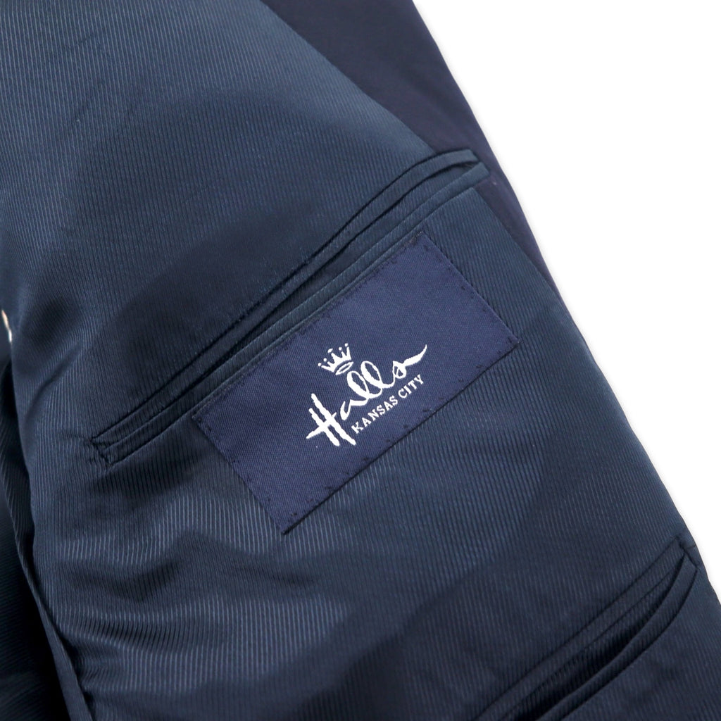 BURBERRY USA製 3B テーラードジャケット 43 ネイビー ウール Hallo KANSAS CITY