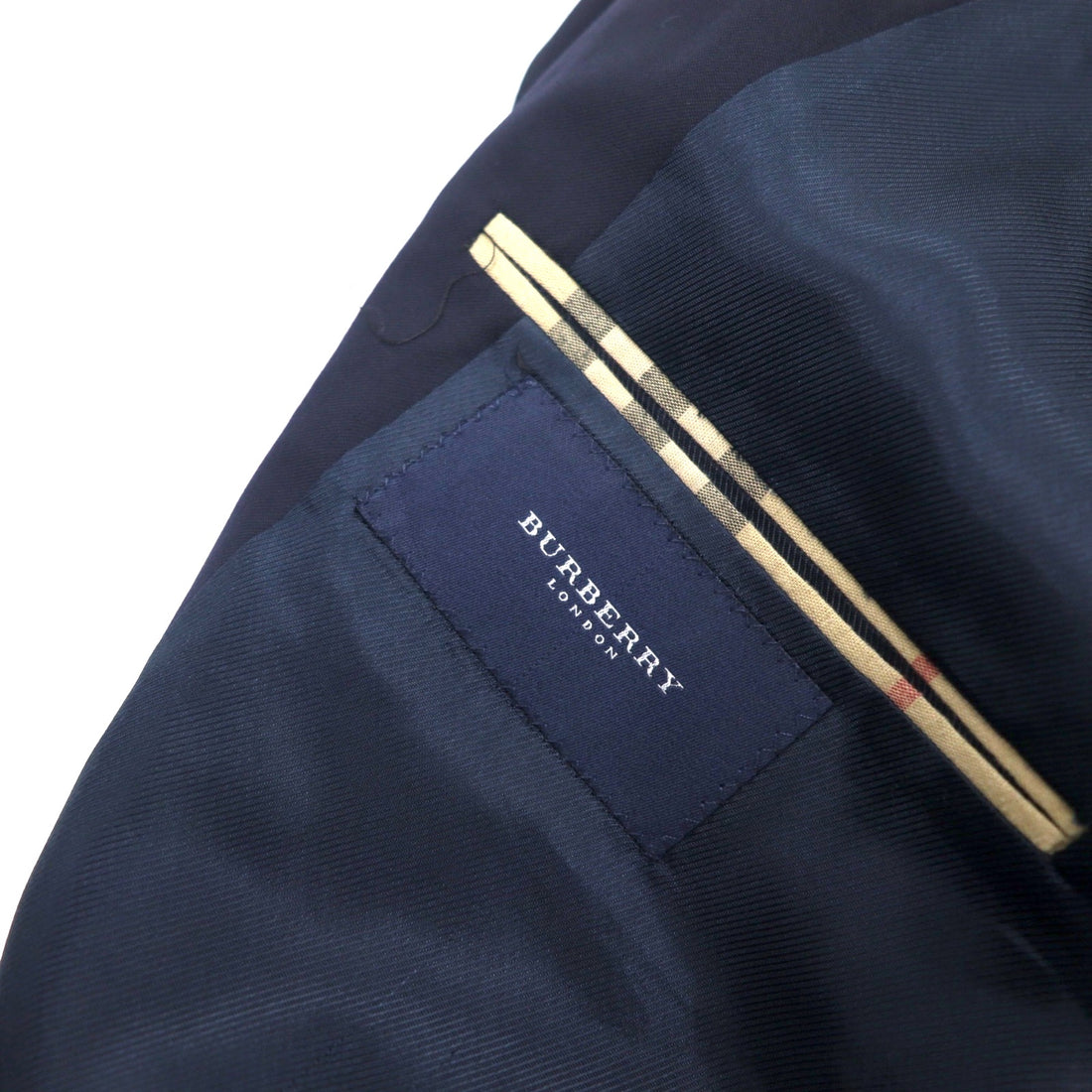 BURBERRY USA made 3B tailored jacket size 43 navy wool Hallo KANSAS CITY