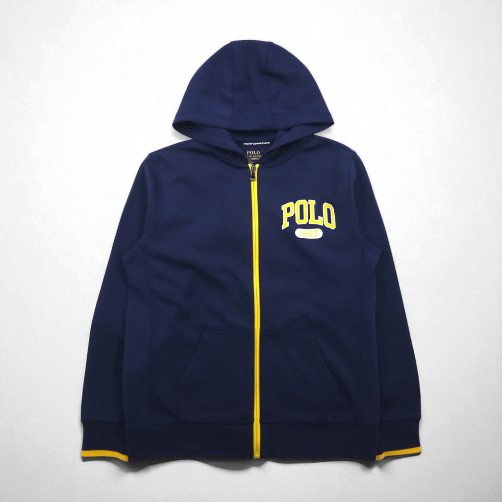 Polo Ralph Lauren Performance Stretch Full-Zip Hoodie, Large, Navy, Polyester
