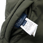 Polo by Ralph Lauren Reversible Down Vest M Khaki Black Polyester 381 BLEEKER Small Pony Embroidery