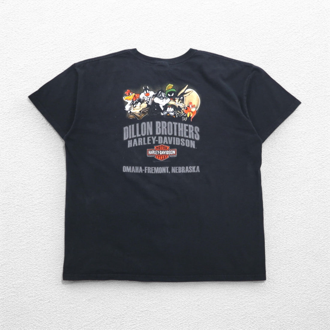 HARLEY DAVIDSON x Warner Bros. Looney Tunes T-shirt 2XL Black Character Print Dazmanian Devil DILLON BROTHERS Made in Honduras
