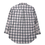 BURBERRY Nova Check Button-Down Shirt, M, White, Cotton, Stretch, One Point Logo Embroidery