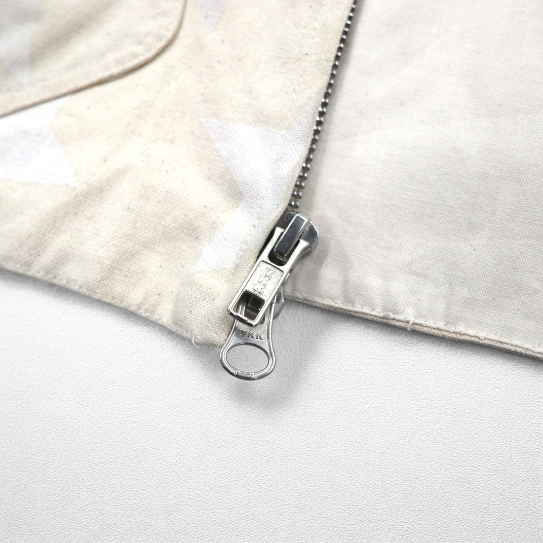 AiE ( Nepenthes ) USA製 ディーエスディーベスト dsd vest-9oz star M クリーム 総柄 星 ポケット ダブルジップ