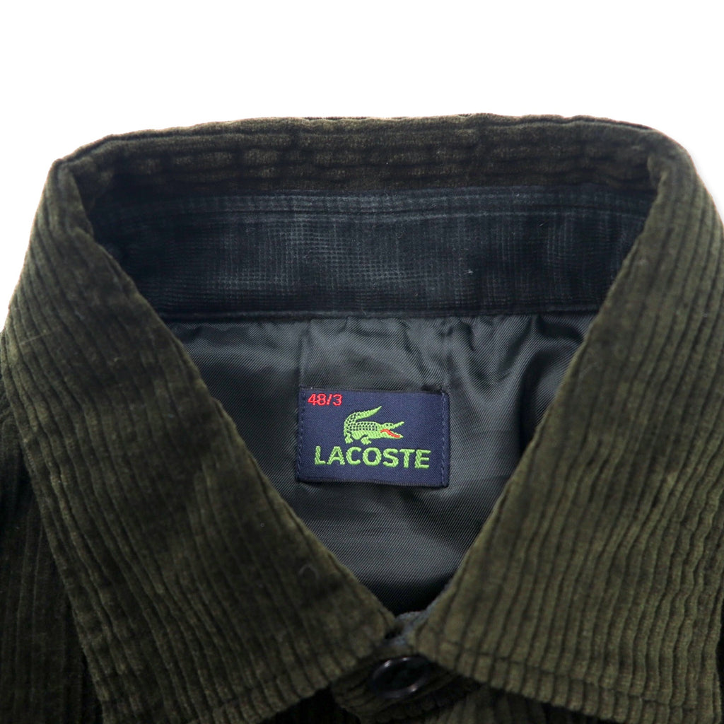 LACOSTE Corduroy Oversized Loosely Jacket BH028E Made in Japan 48 Brown Cotton Corduroy Oversized Loosely Jacket BH028E