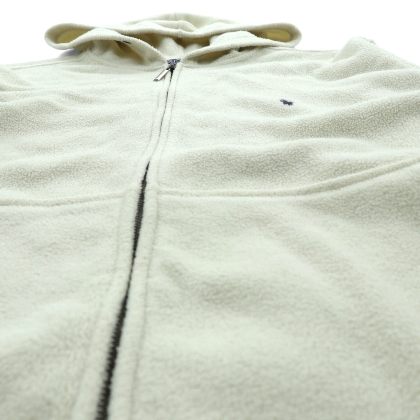 Polo Ralph Lauren 90年代 ジップパーカー フリースジャケット M ホワイト スモールポニー刺繍