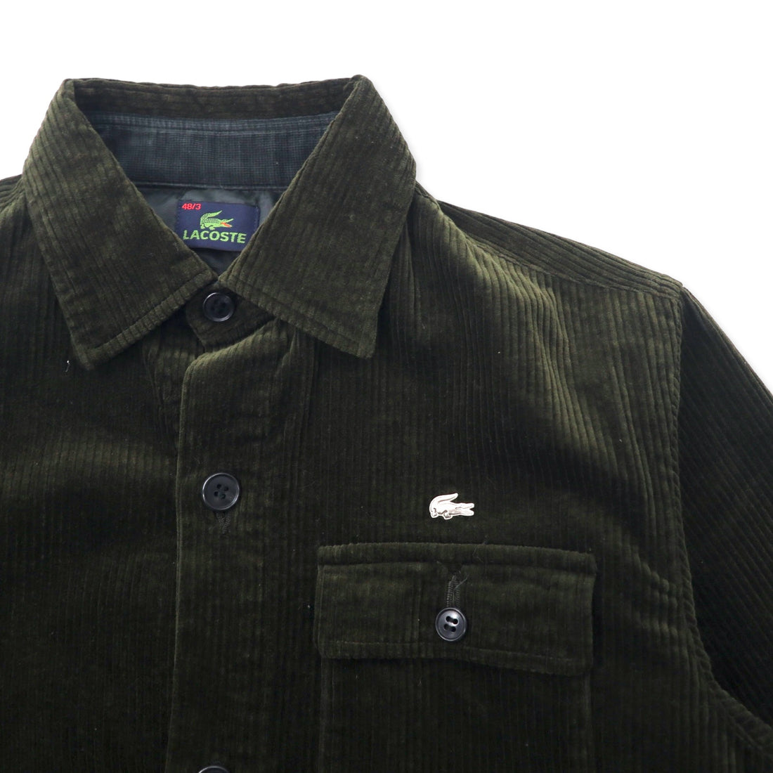 LACOSTE Corduroy Oversized Loosely Jacket BH028E Made in Japan 48 Brown Cotton Corduroy Oversized Loosely Jacket BH028E