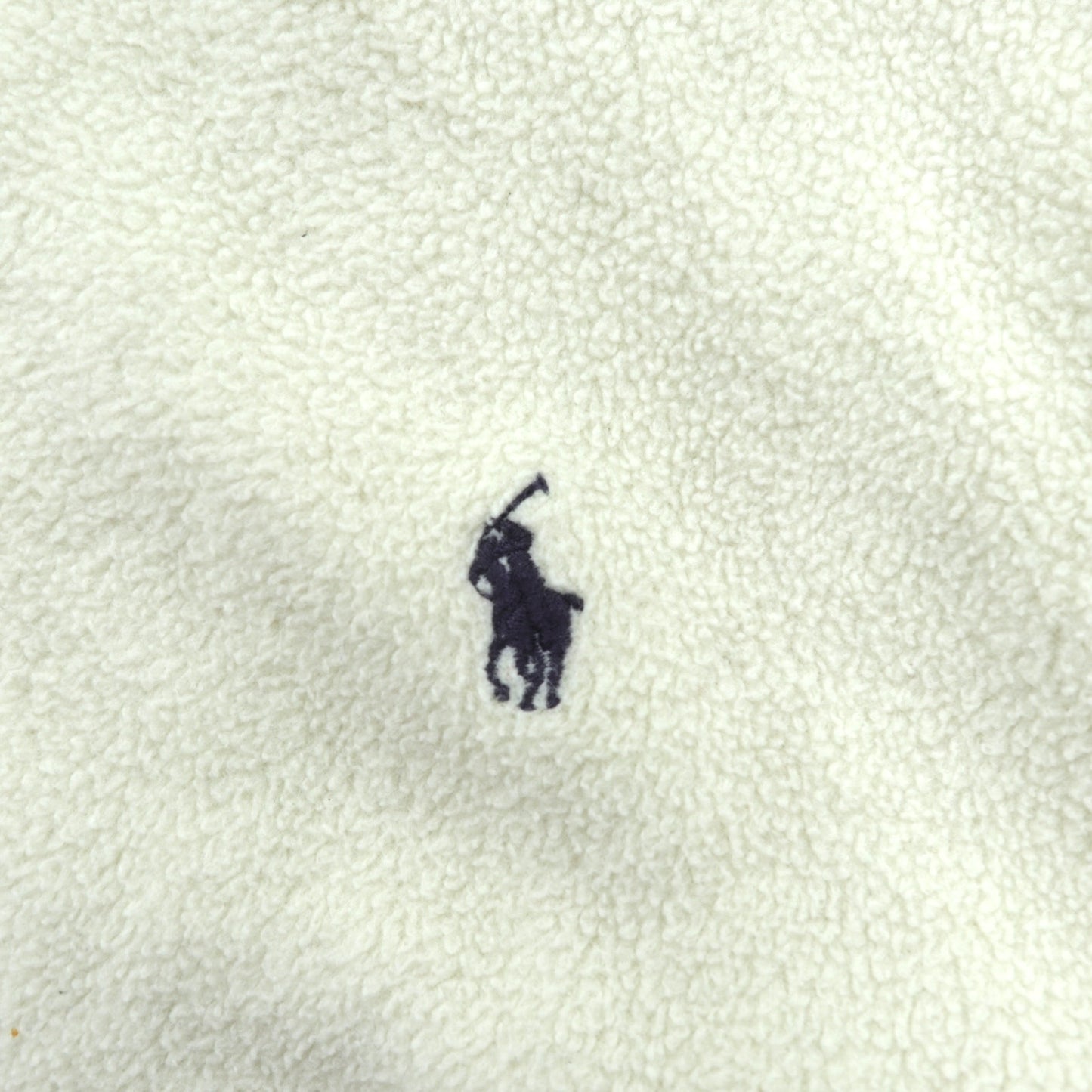 Polo Ralph Lauren 90年代 ジップパーカー フリースジャケット M ホワイト スモールポニー刺繍