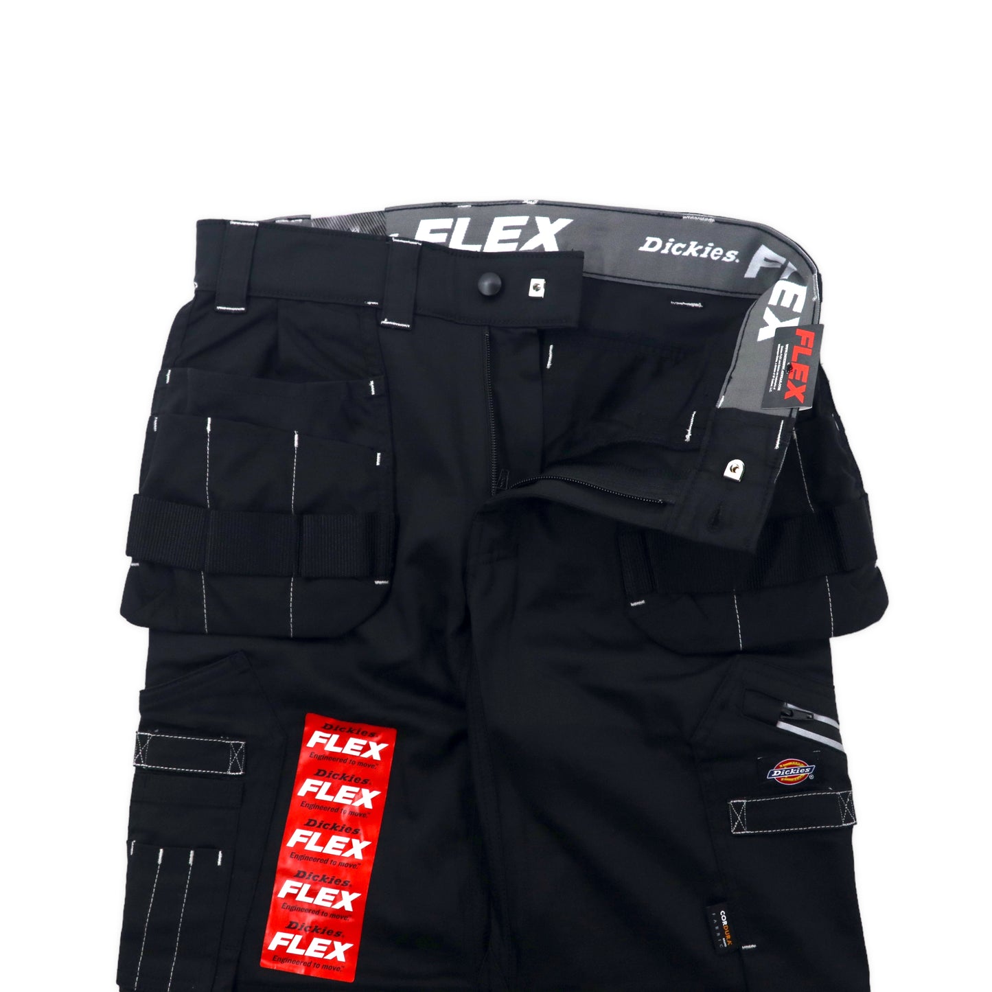 Dickies ダブルニー タクティカル ワークパンツ カーゴパンツ 30 ブラック コットン CORDURA マルチポケット UNIVERSAL FLEX HOLSTER TRS TR2010S 未使用品