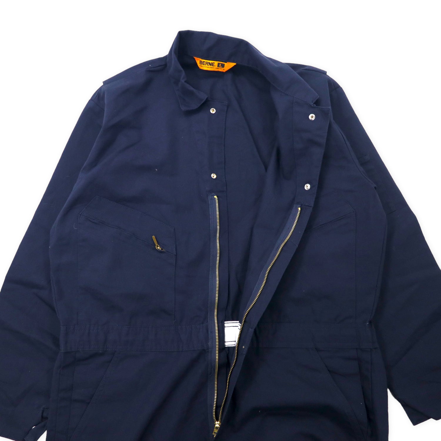 BERNE JUMPSUITS connection l Navy cotton polyester – 日本然 