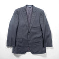 Brooks Brothers 2B Tailored Jacket Blue Leather M Gray CANONICO Wool