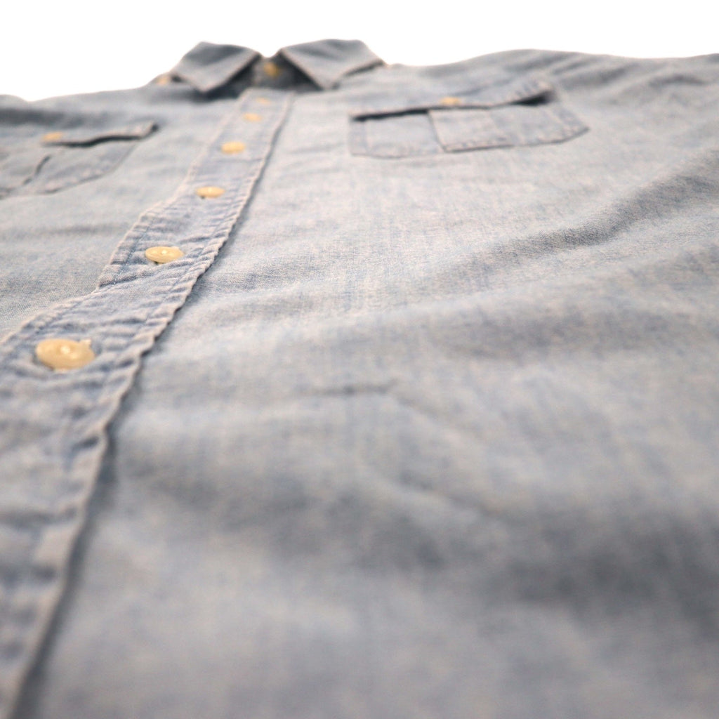 Polo by Ralph Lauren 90年代 半袖 デニムシャツ XL ブルー コットン 胸ポケット
