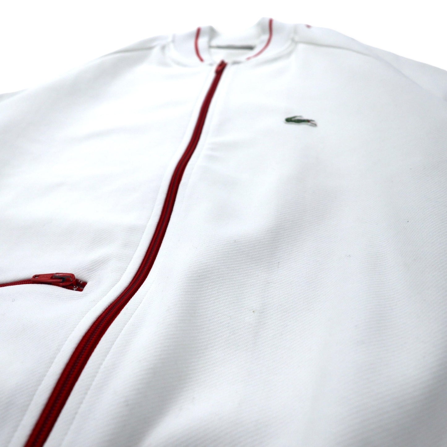 Chemise Lacoste 80's TRACK JACKET Jersey M White Polyester One