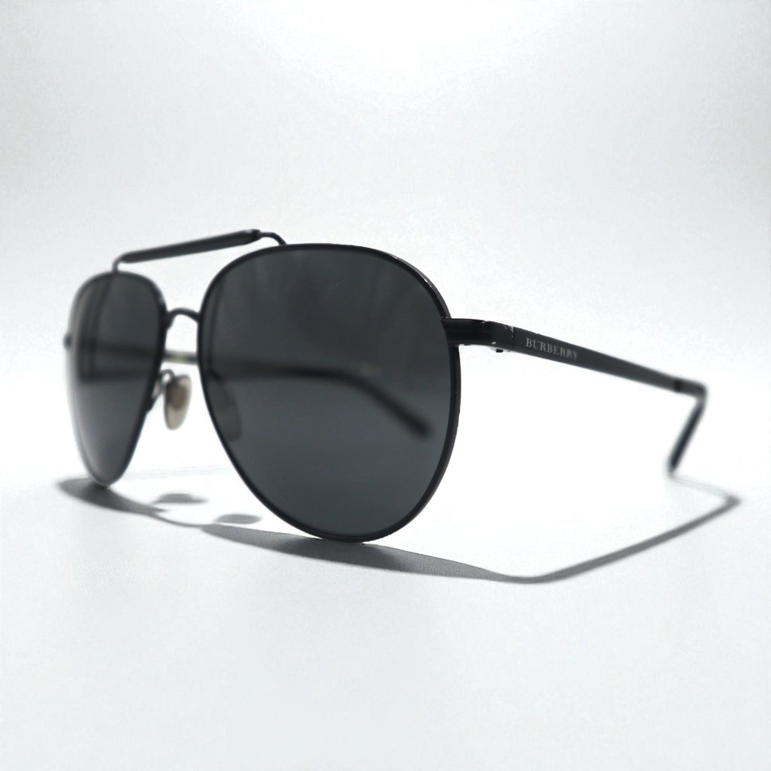 BURBERRY ダブルブリッジ ティアドロップ サングラス メタルフレーム B3097 1007/5V 59-14 145 3N ノバチェック イタリア製