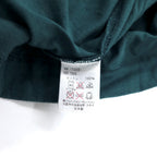 Paul Smith Open Collar Long Sleeve Polo Shirt M Green Cotton Flower Print Made in Japan