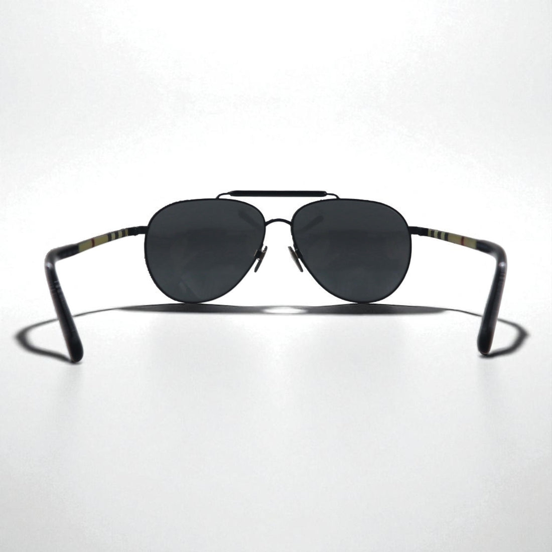 BURBERRY Double Bridge Teardrop Sunglasses, Metal Frame, B3097, 1007/5V, 59-14, 145mm, 3N, Nova Check, Made in Italy